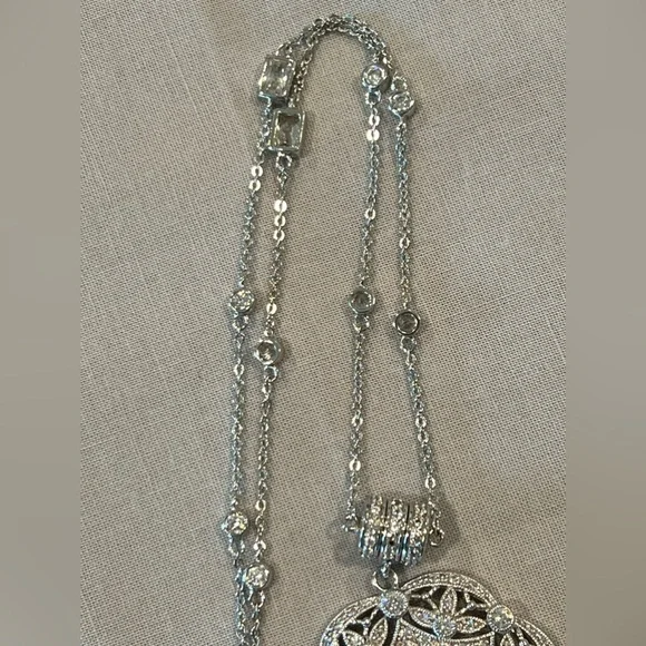 Esposito Diamonique smart snap Sterling necklace - Picture 4 of 15